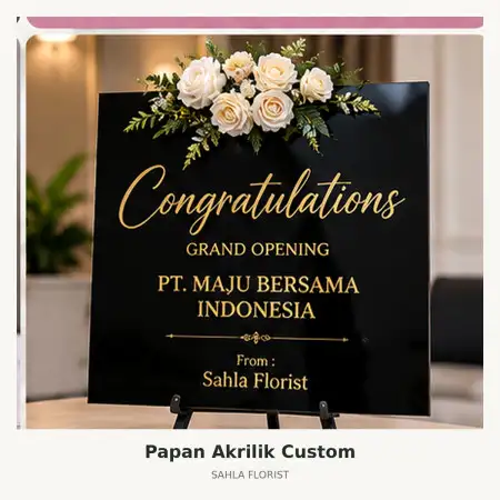 Papan Bunga Akrilik Imogiri